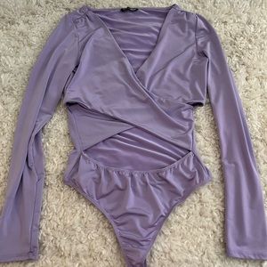 Crossover Cutout Bodysuit